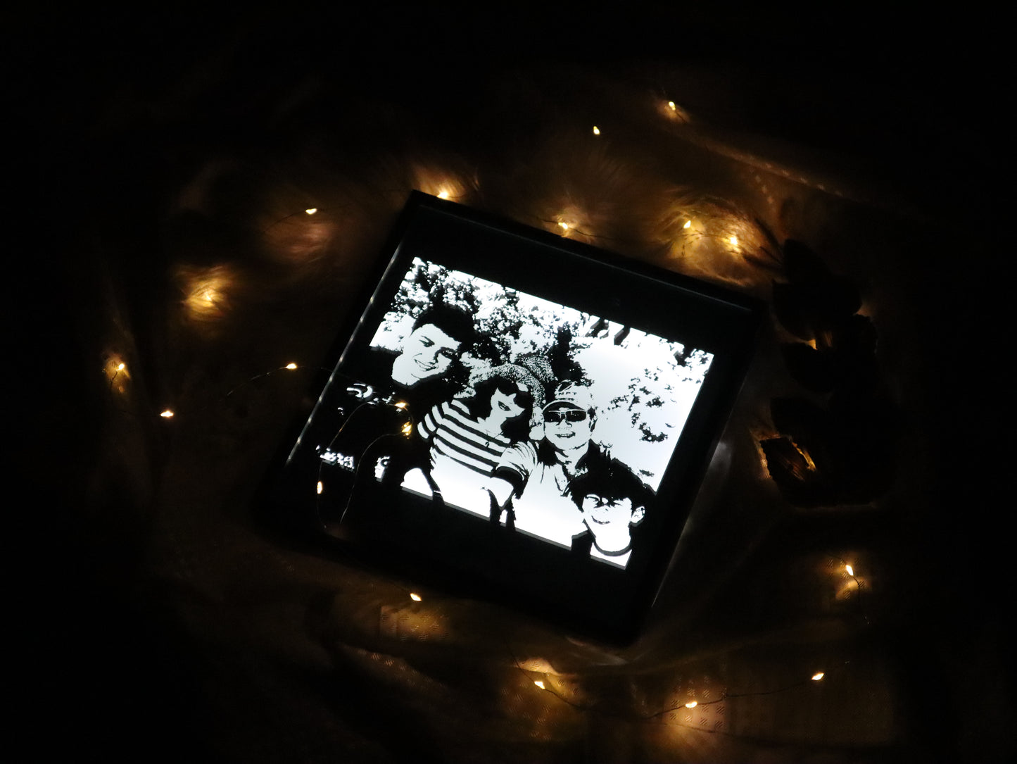 Photo Engraved Bespoke Mirror Artwork