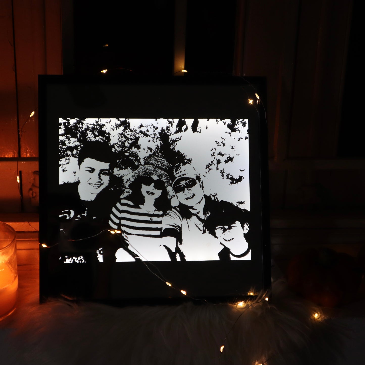 Photo Engraved Bespoke Mirror Artwork