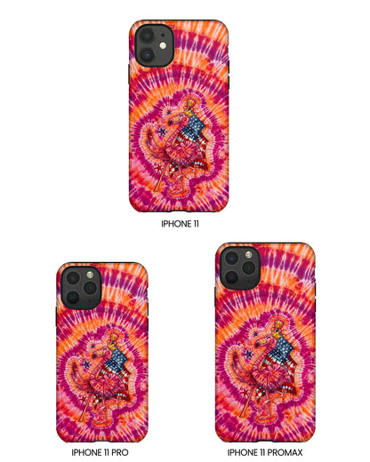 RED WHITE & BLUE FLAMINGO SWIRL PHONE CASE  - TLNO0405262