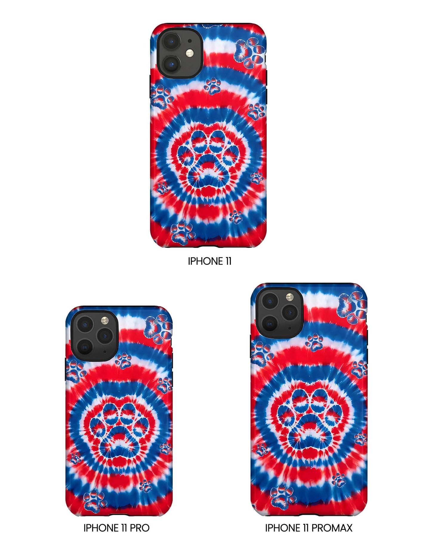 RED WHITE AND BLUE PAW PHONE CASE - TYQY2004253