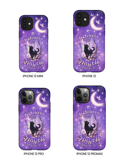 I BELIEVE THERE ARE ANGELS AMONG US BLACK CAT PHONE CASE  - TLNO2605262