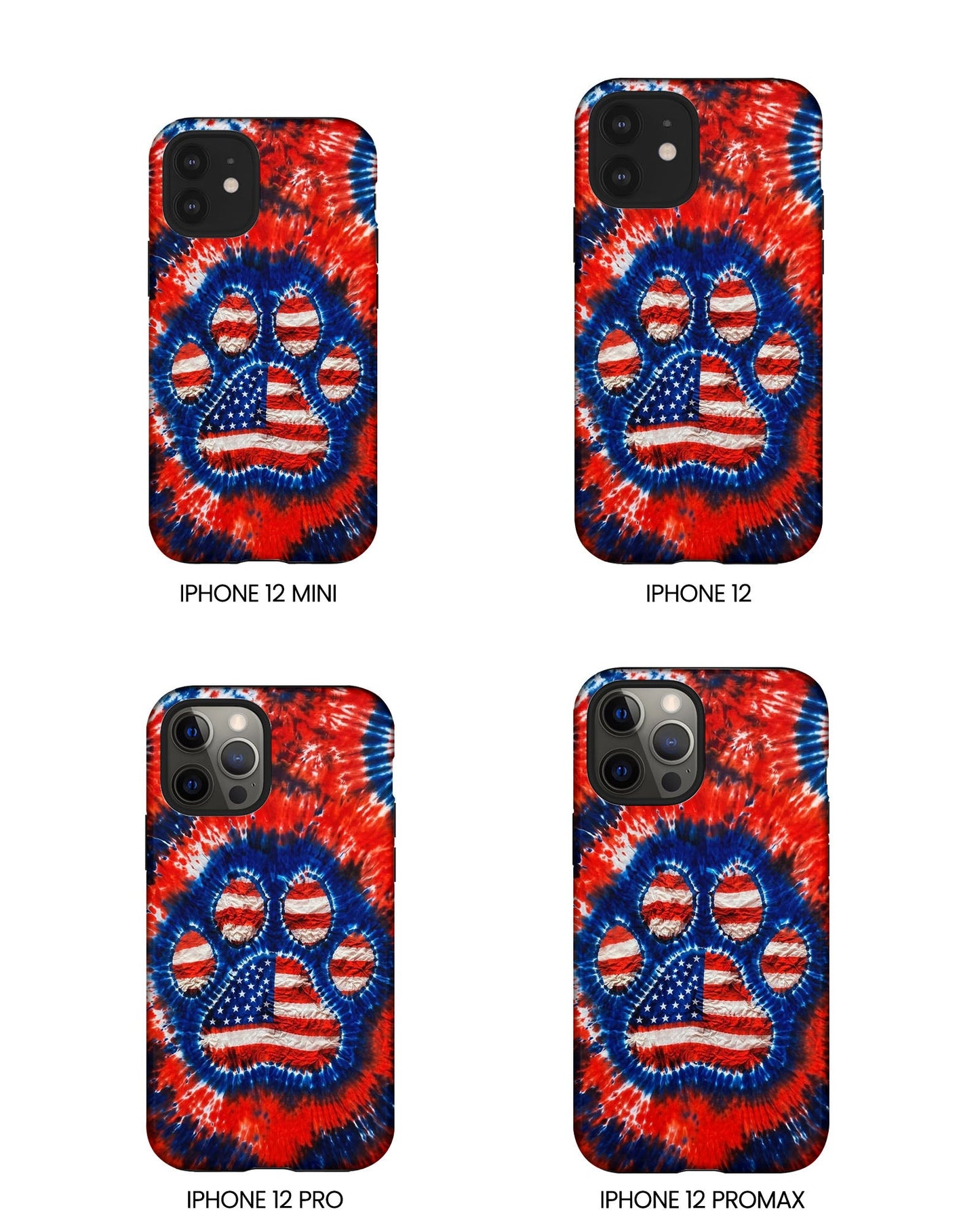 PAW PRINT RED WHITE & BLUE PHONE CASE  - TLHN0405264