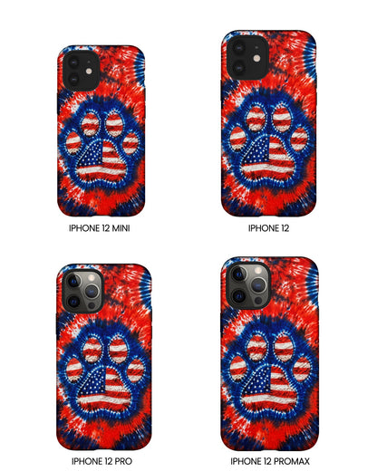 PAW PRINT RED WHITE & BLUE PHONE CASE  - TLHN0405264