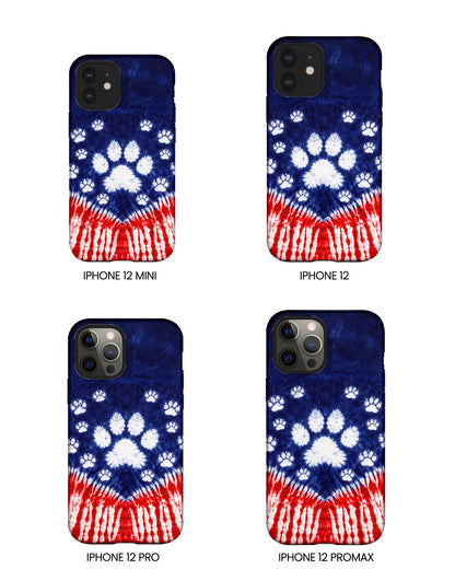 PAW PRINT RED WHITE & BLUE PHONE CASE - TLTW1604262