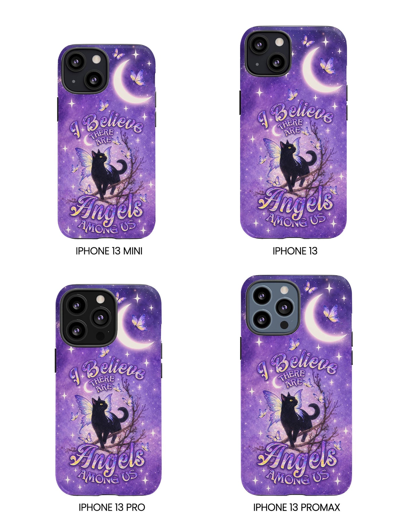 I BELIEVE THERE ARE ANGELS AMONG US BLACK CAT PHONE CASE  - TLNO2605262
