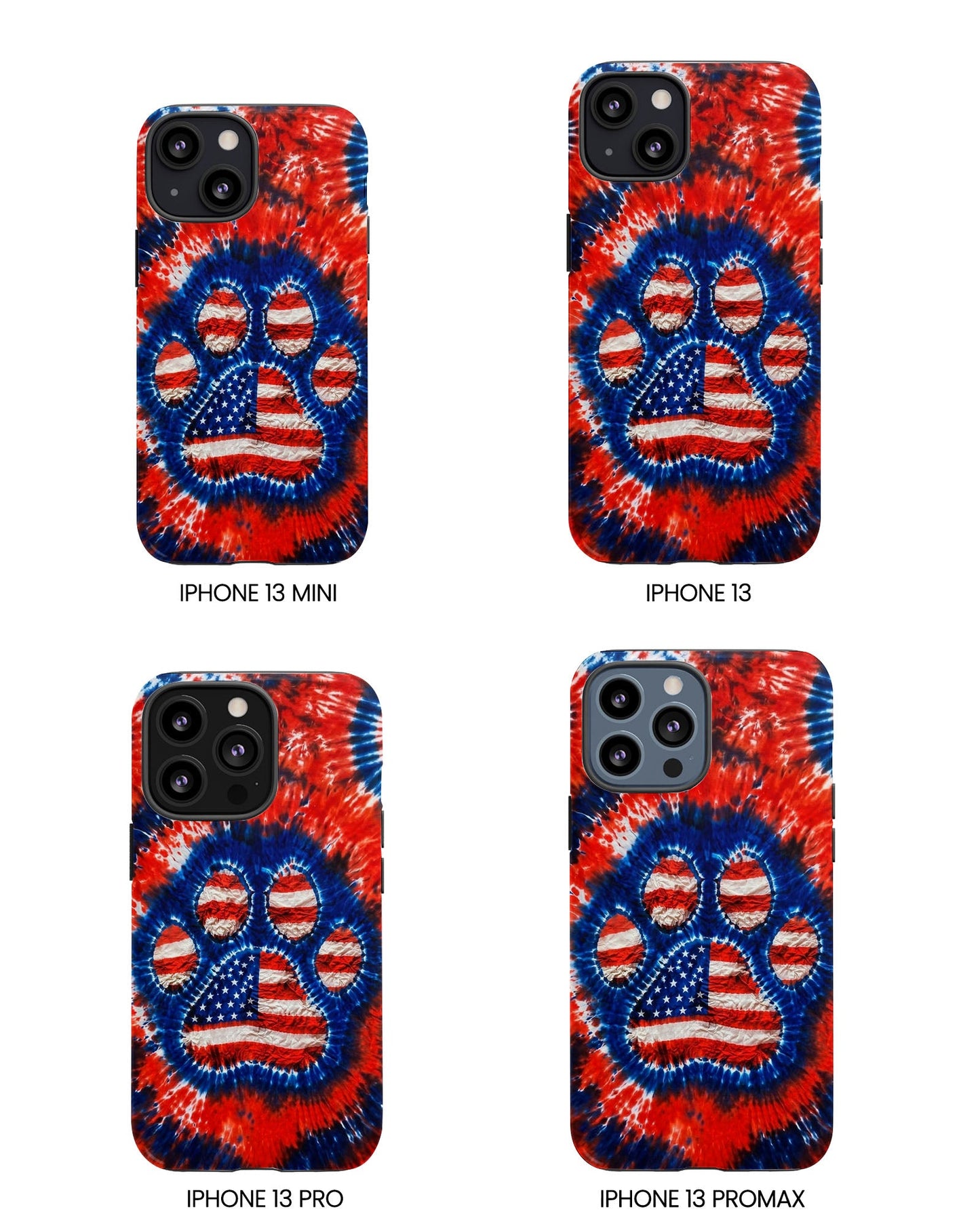 PAW PRINT RED WHITE & BLUE PHONE CASE  - TLHN0405264
