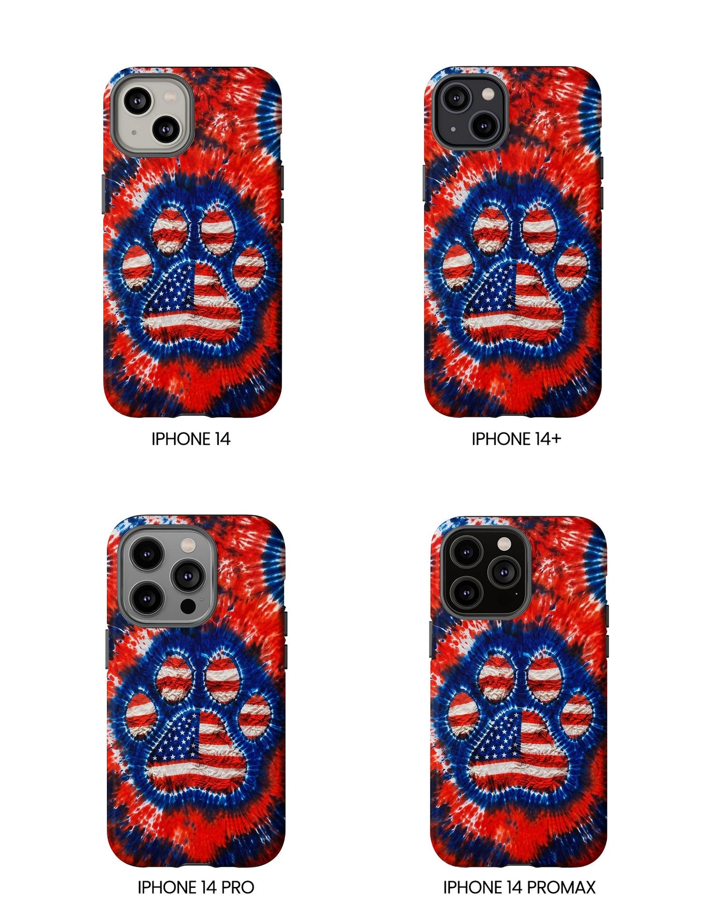 PAW PRINT RED WHITE & BLUE PHONE CASE  - TLHN0405264