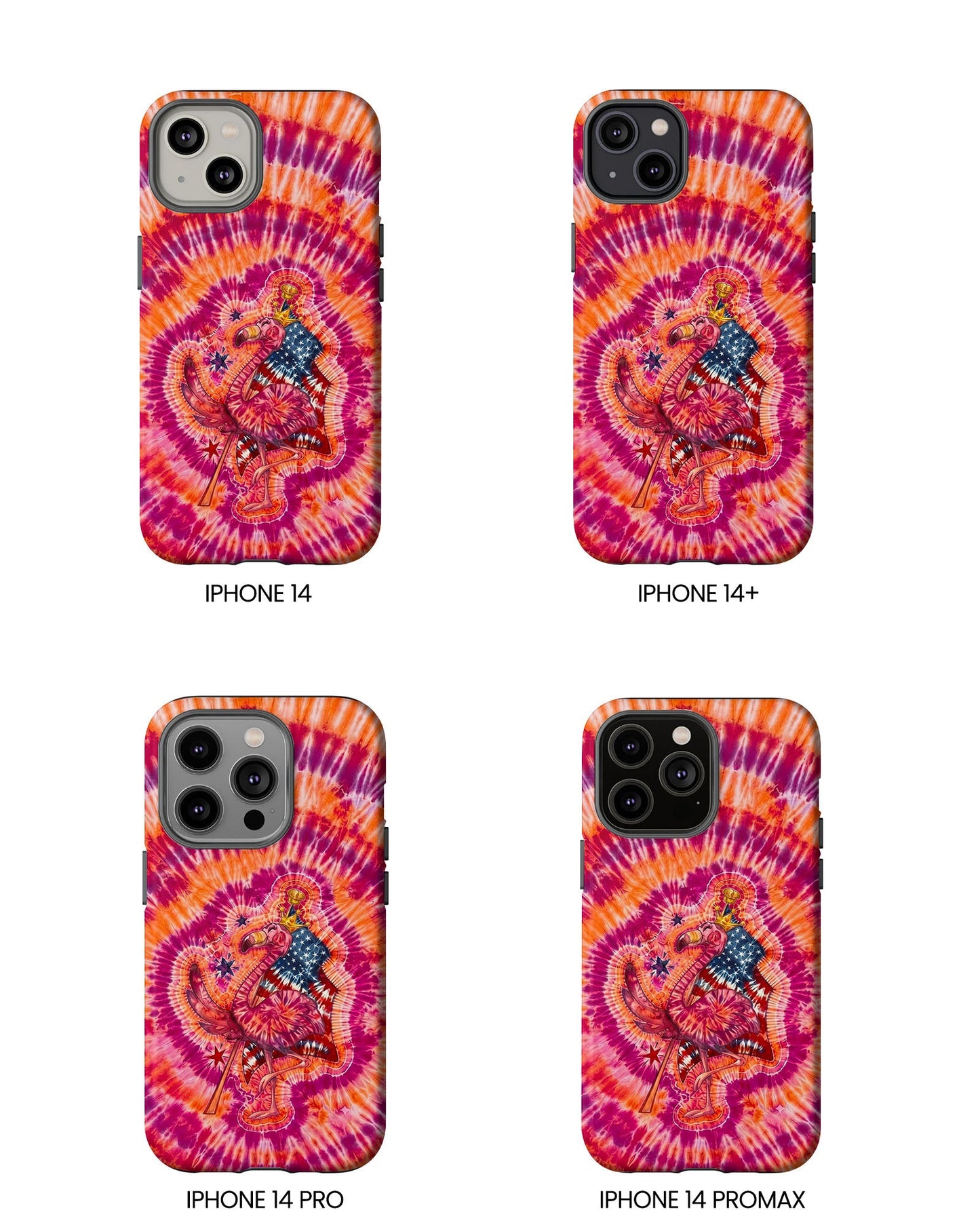 RED WHITE & BLUE FLAMINGO SWIRL PHONE CASE  - TLNO0405262