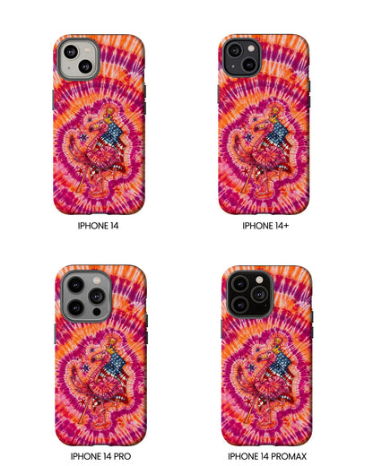 RED WHITE & BLUE FLAMINGO SWIRL PHONE CASE  - TLNO0405262