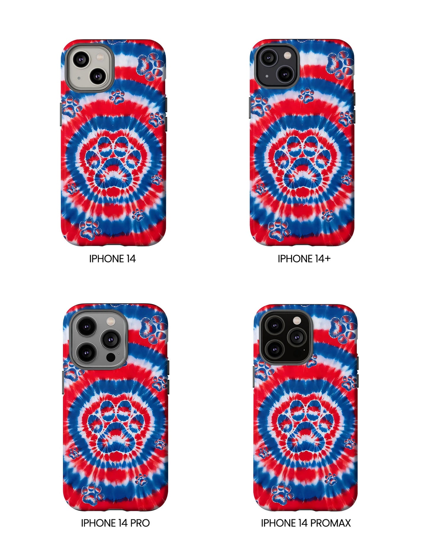 RED WHITE AND BLUE PAW PHONE CASE - TYQY2004253