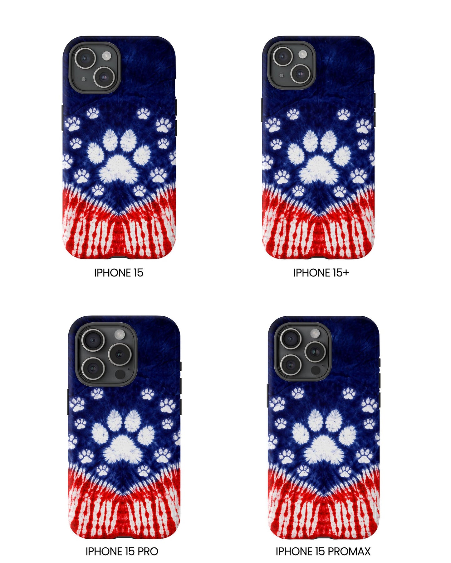 PAW PRINT RED WHITE & BLUE PHONE CASE - TLTW1604262