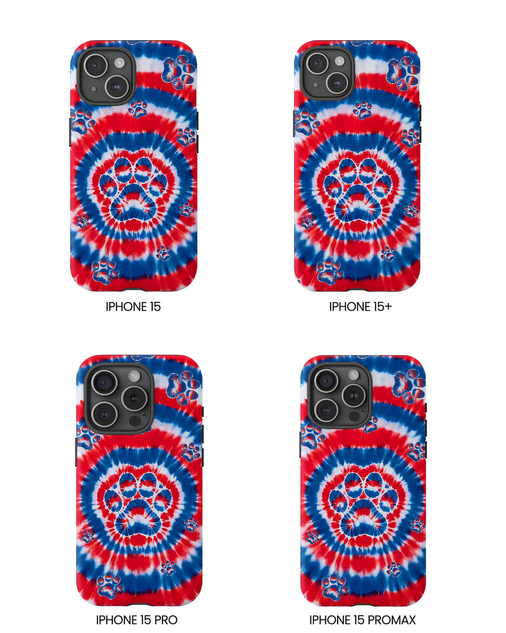 RED WHITE AND BLUE PAW PHONE CASE - TYQY2004253
