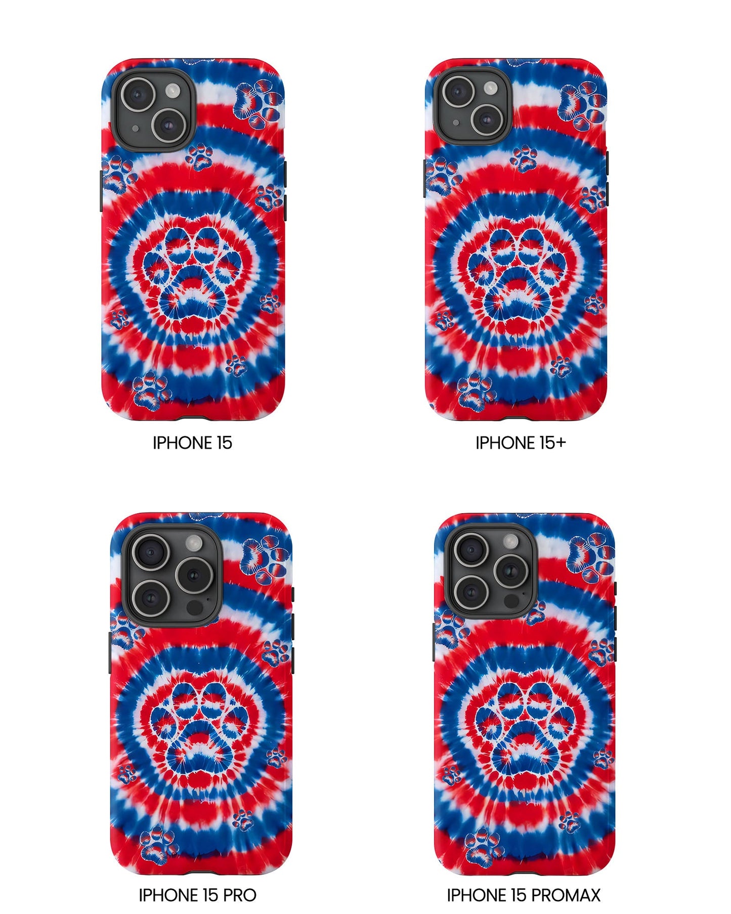 RED WHITE AND BLUE PAW PHONE CASE - TYQY2004253