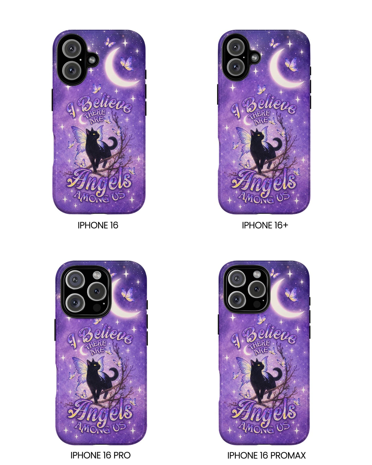 I BELIEVE THERE ARE ANGELS AMONG US BLACK CAT PHONE CASE  - TLNO2605262