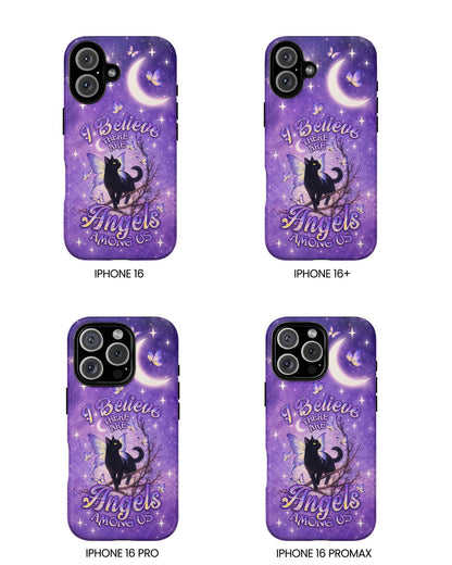 I BELIEVE THERE ARE ANGELS AMONG US BLACK CAT PHONE CASE  - TLNO2605262