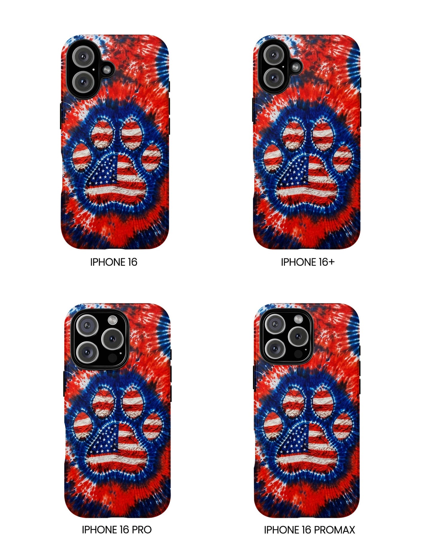 PAW PRINT RED WHITE & BLUE PHONE CASE  - TLHN0405264