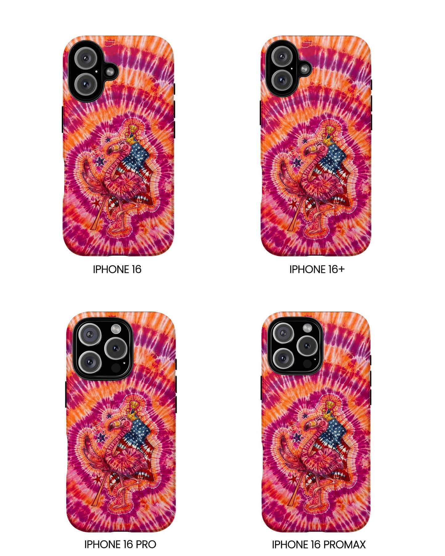 RED WHITE & BLUE FLAMINGO SWIRL PHONE CASE  - TLNO0405262