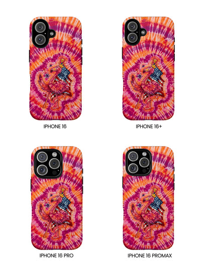 RED WHITE & BLUE FLAMINGO SWIRL PHONE CASE  - TLNO0405262