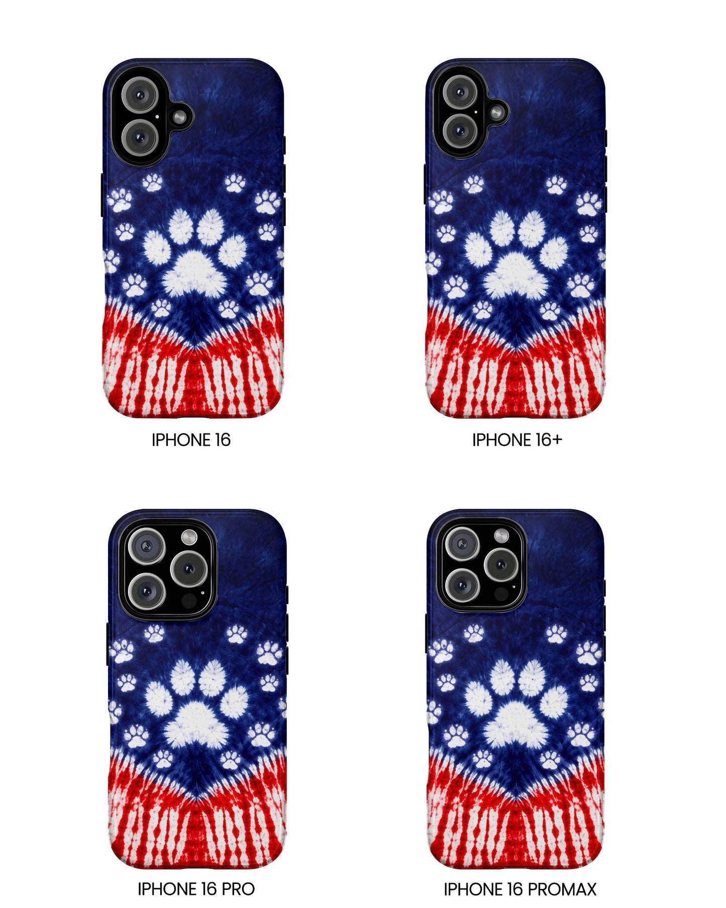 PAW PRINT RED WHITE & BLUE PHONE CASE - TLTW1604262