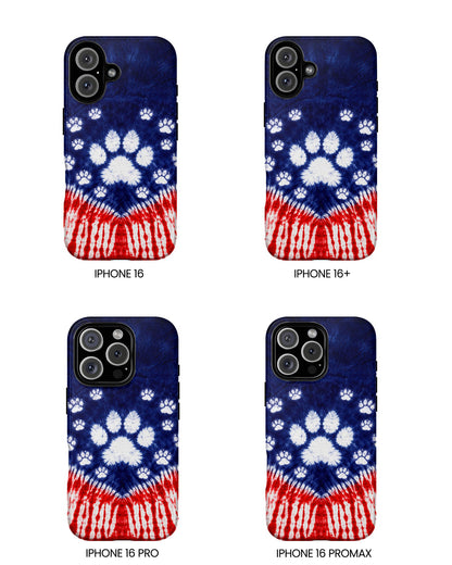 PAW PRINT RED WHITE & BLUE PHONE CASE - TLTW1604262