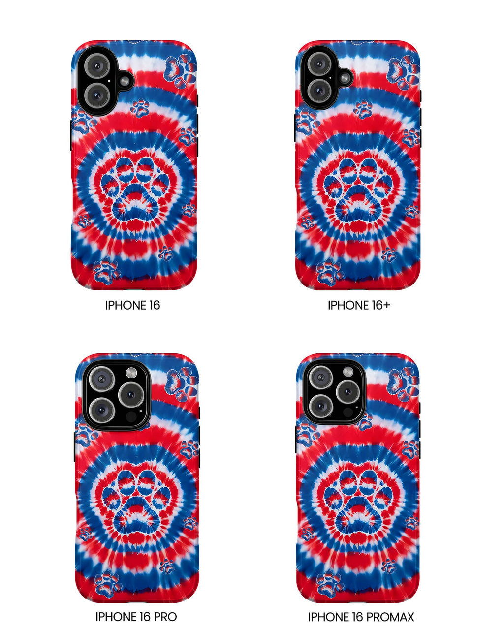 RED WHITE AND BLUE PAW PHONE CASE - TYQY2004253