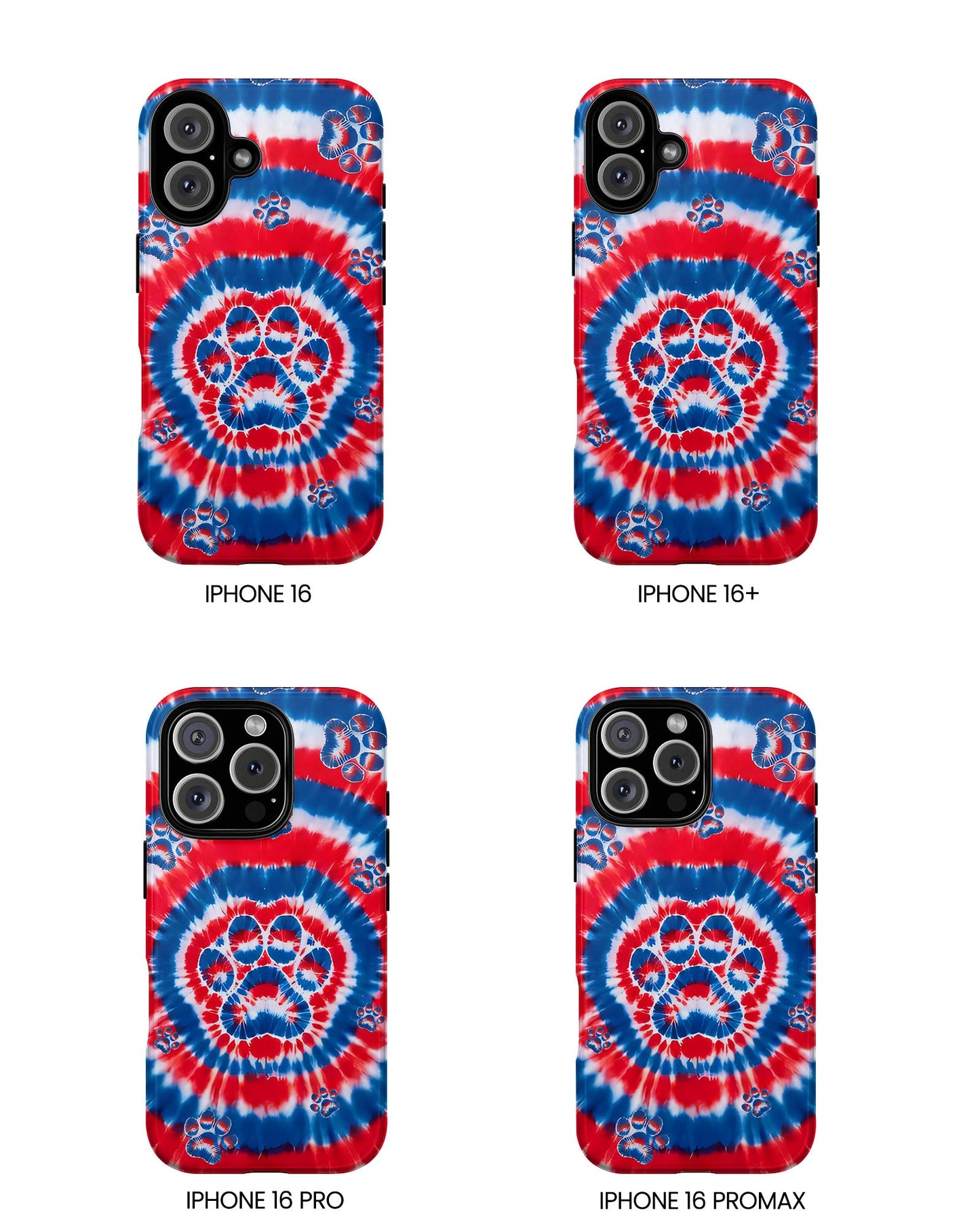 RED WHITE AND BLUE PAW PHONE CASE - TYQY2004253