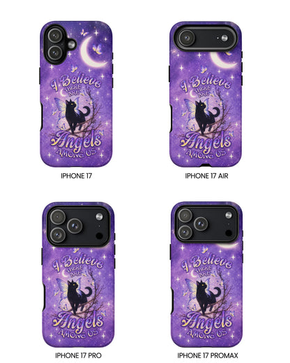 I BELIEVE THERE ARE ANGELS AMONG US BLACK CAT PHONE CASE  - TLNO2605262