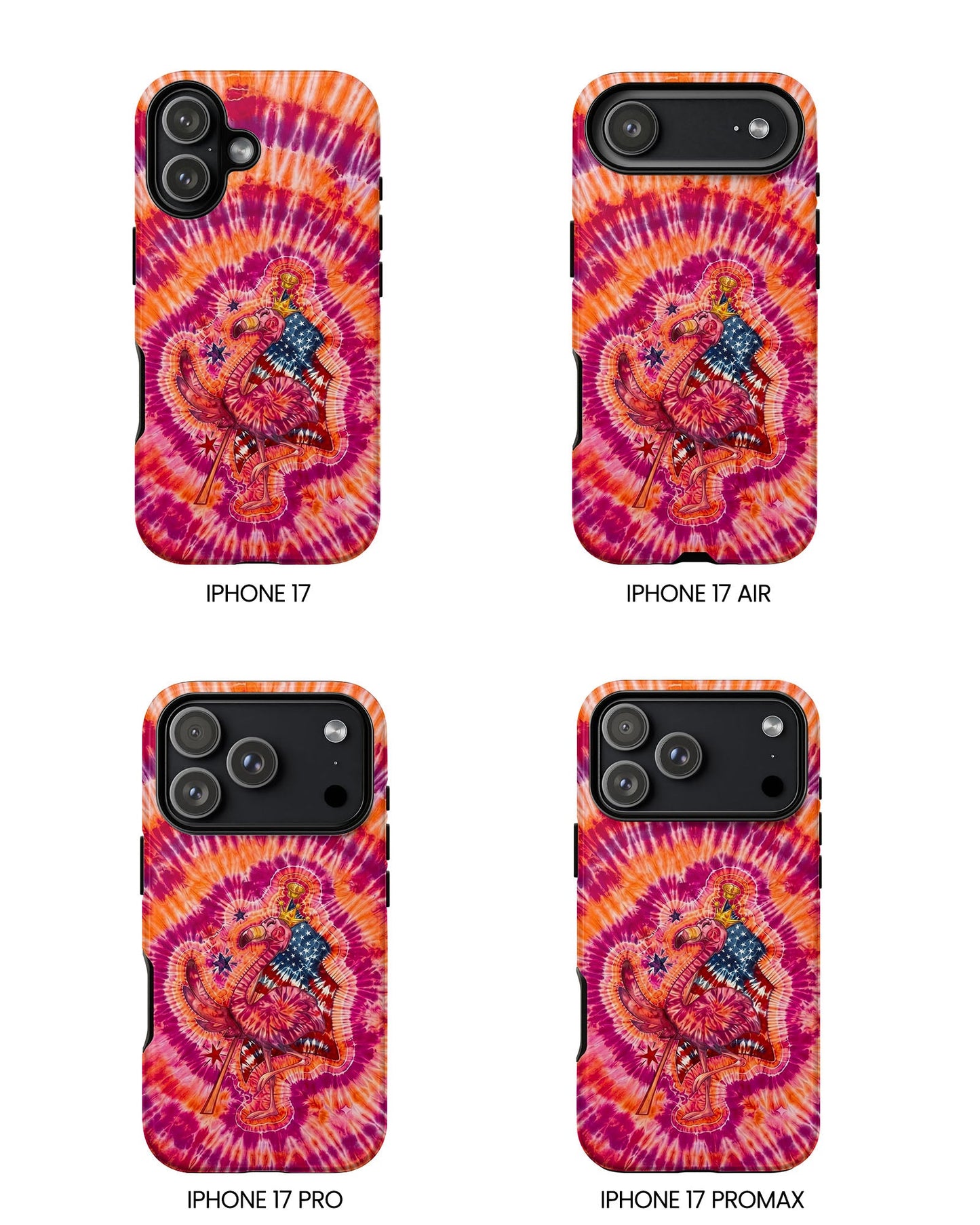 RED WHITE & BLUE FLAMINGO SWIRL PHONE CASE  - TLNO0405262