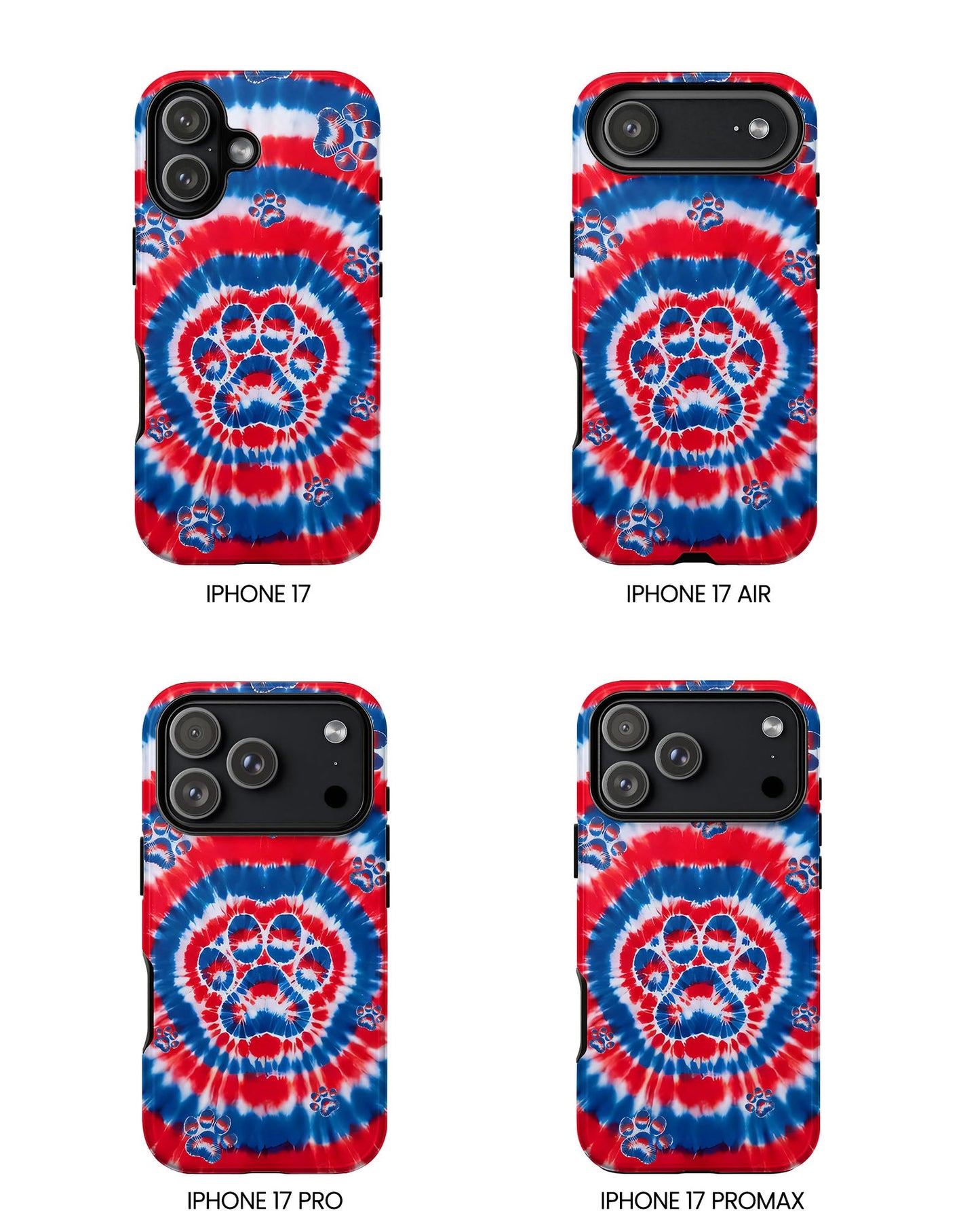 RED WHITE AND BLUE PAW PHONE CASE - TYQY2004253