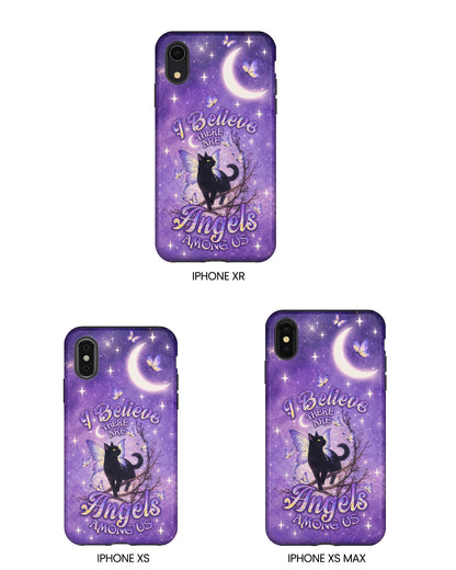 I BELIEVE THERE ARE ANGELS AMONG US BLACK CAT PHONE CASE  - TLNO2605262