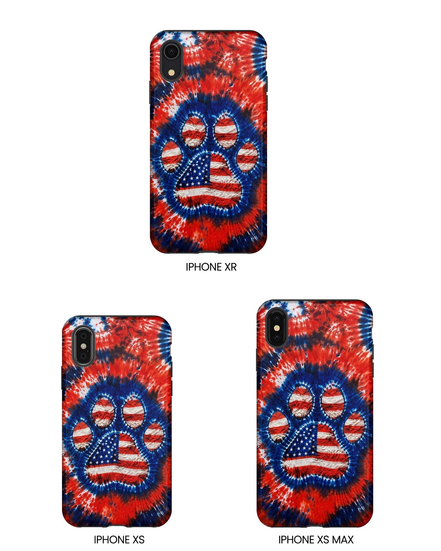 PAW PRINT RED WHITE & BLUE PHONE CASE  - TLHN0405264