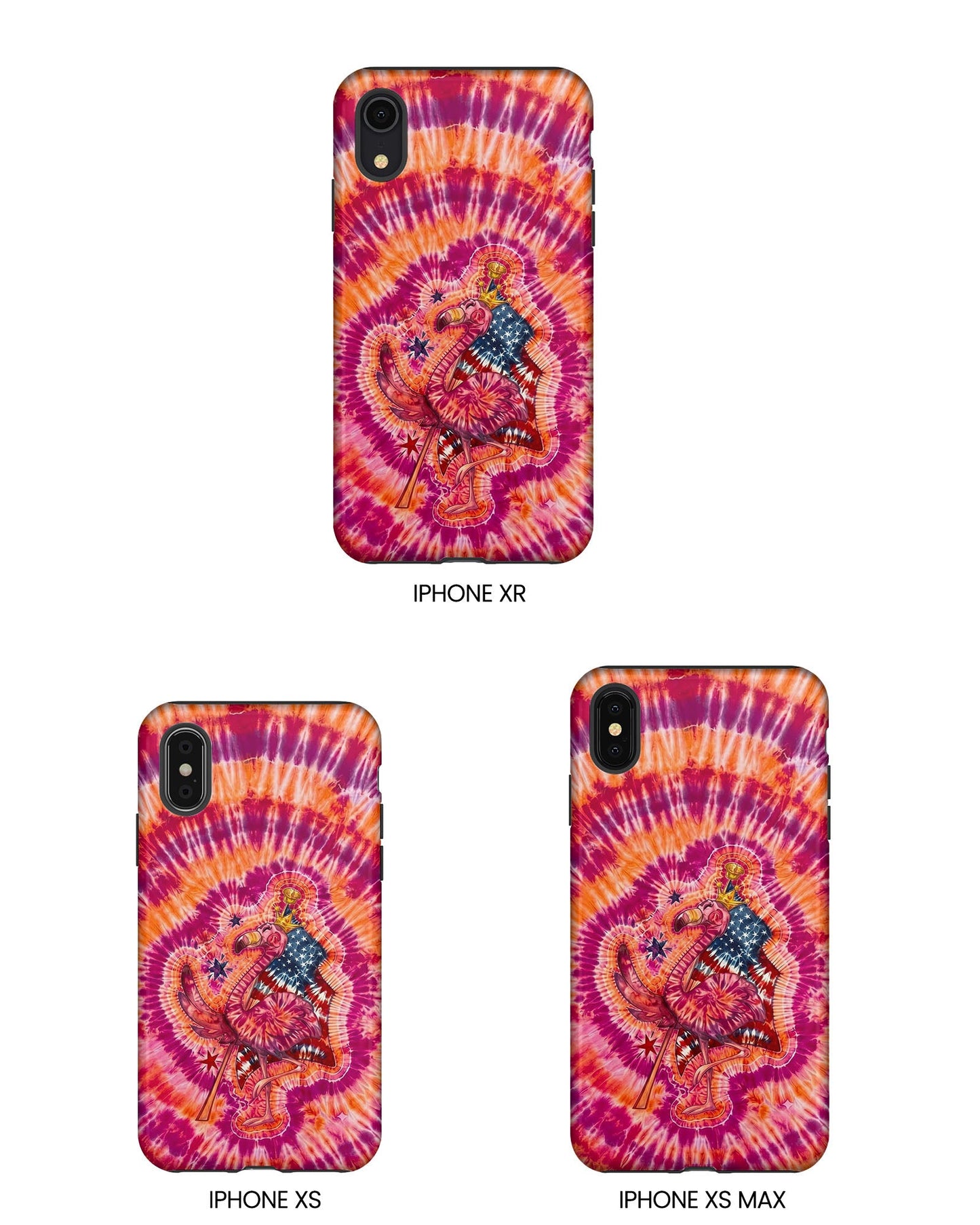 RED WHITE & BLUE FLAMINGO SWIRL PHONE CASE  - TLNO0405262