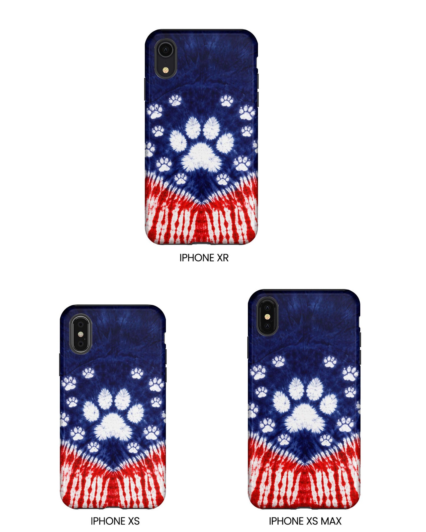 PAW PRINT RED WHITE & BLUE PHONE CASE - TLTW1604262