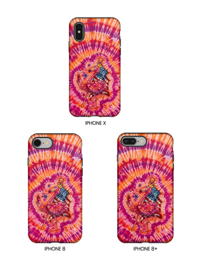 RED WHITE & BLUE FLAMINGO SWIRL PHONE CASE  - TLNO0405262