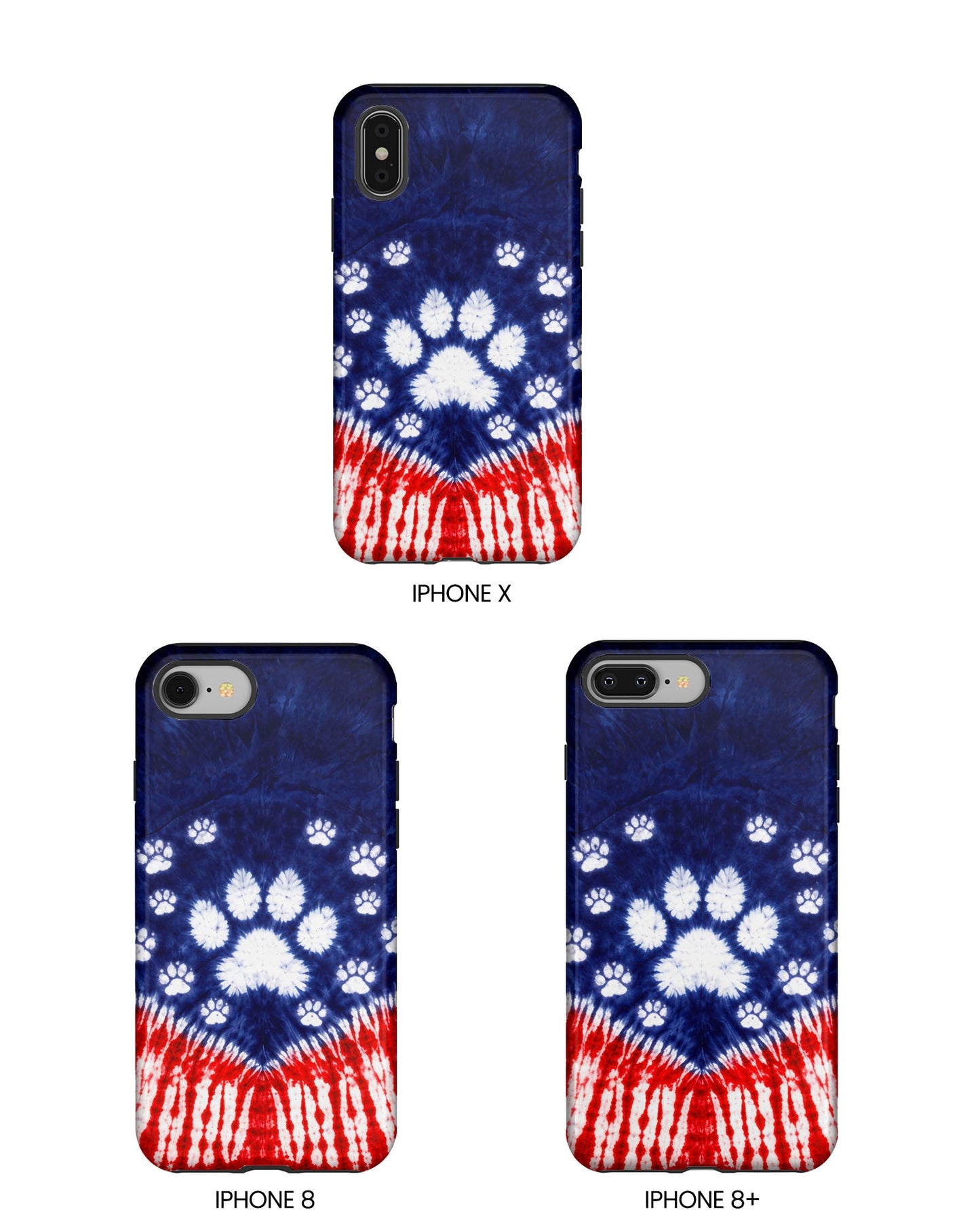 PAW PRINT RED WHITE & BLUE PHONE CASE - TLTW1604262
