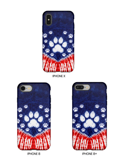 PAW PRINT RED WHITE & BLUE PHONE CASE - TLTW1604262