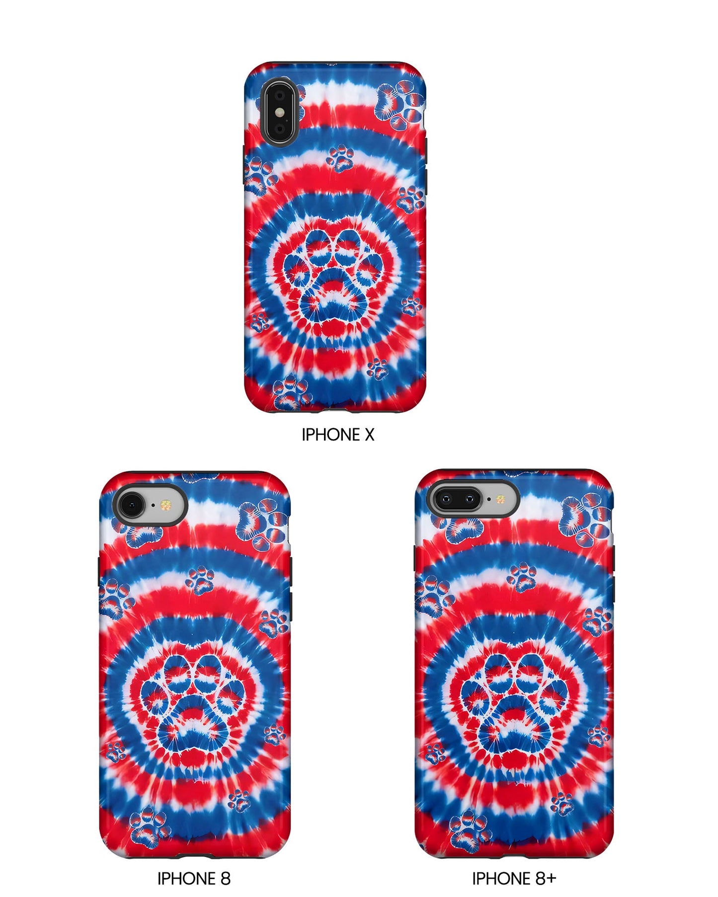 RED WHITE AND BLUE PAW PHONE CASE - TYQY2004253