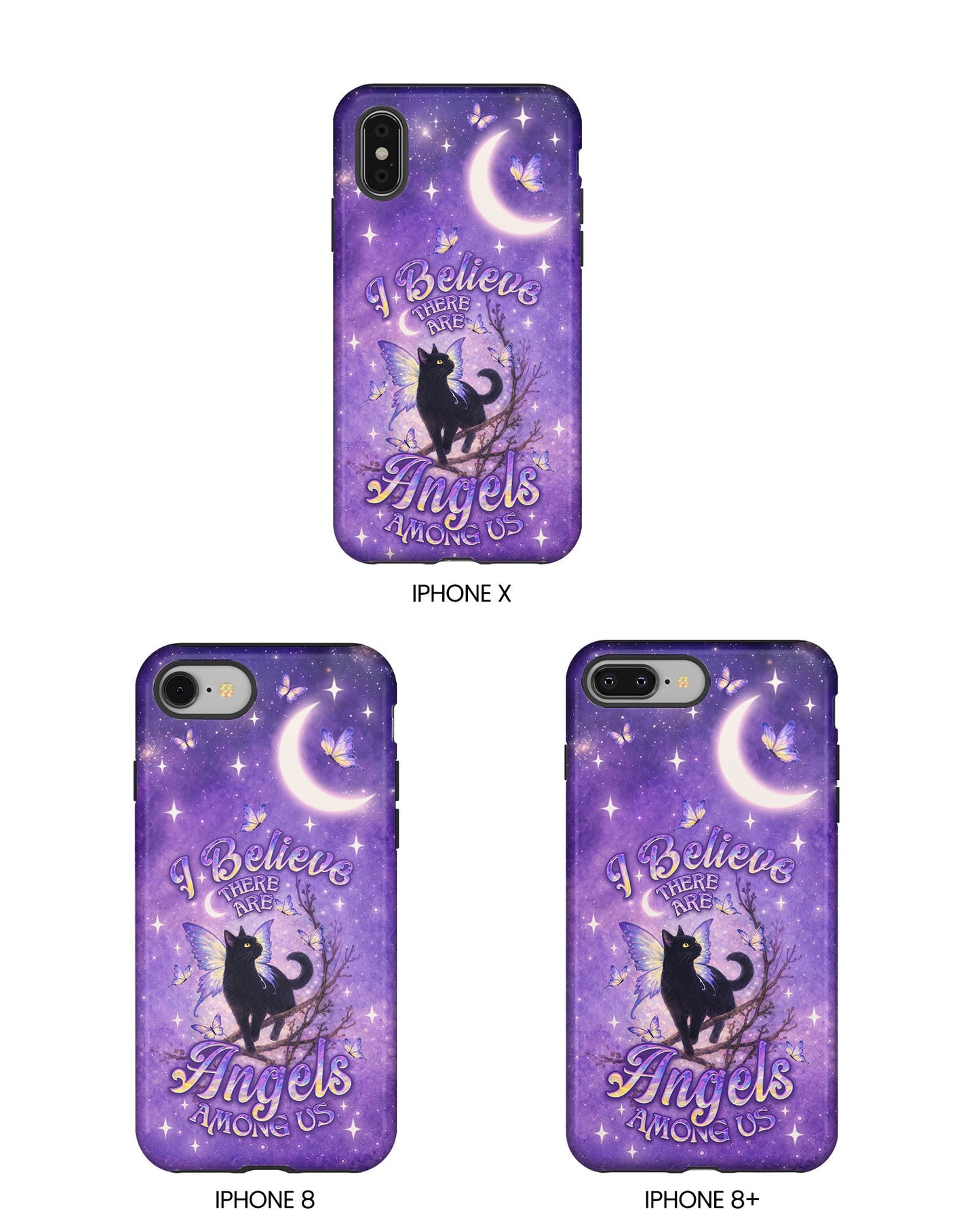 I BELIEVE THERE ARE ANGELS AMONG US BLACK CAT PHONE CASE  - TLNO2605262