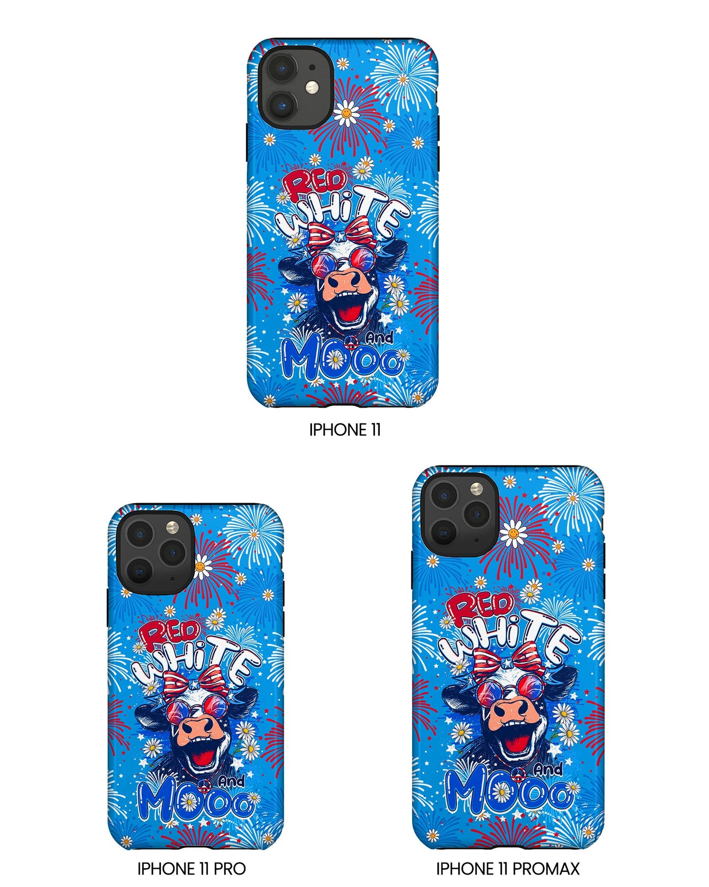 RED WHITE AND MOOO COW PHONE CASE - TY1306262