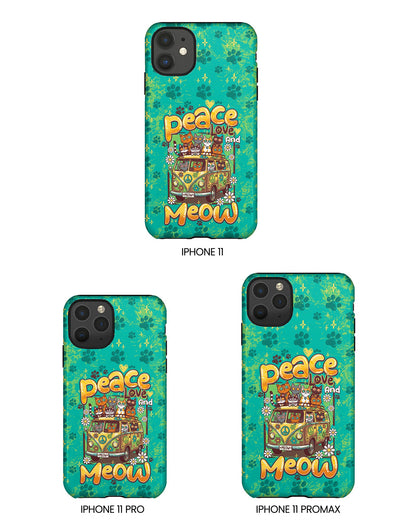 PEACE LOVE AND MEOW CATS PHONE CASE - TY0707263