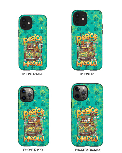 PEACE LOVE AND MEOW CATS PHONE CASE - TY0707263