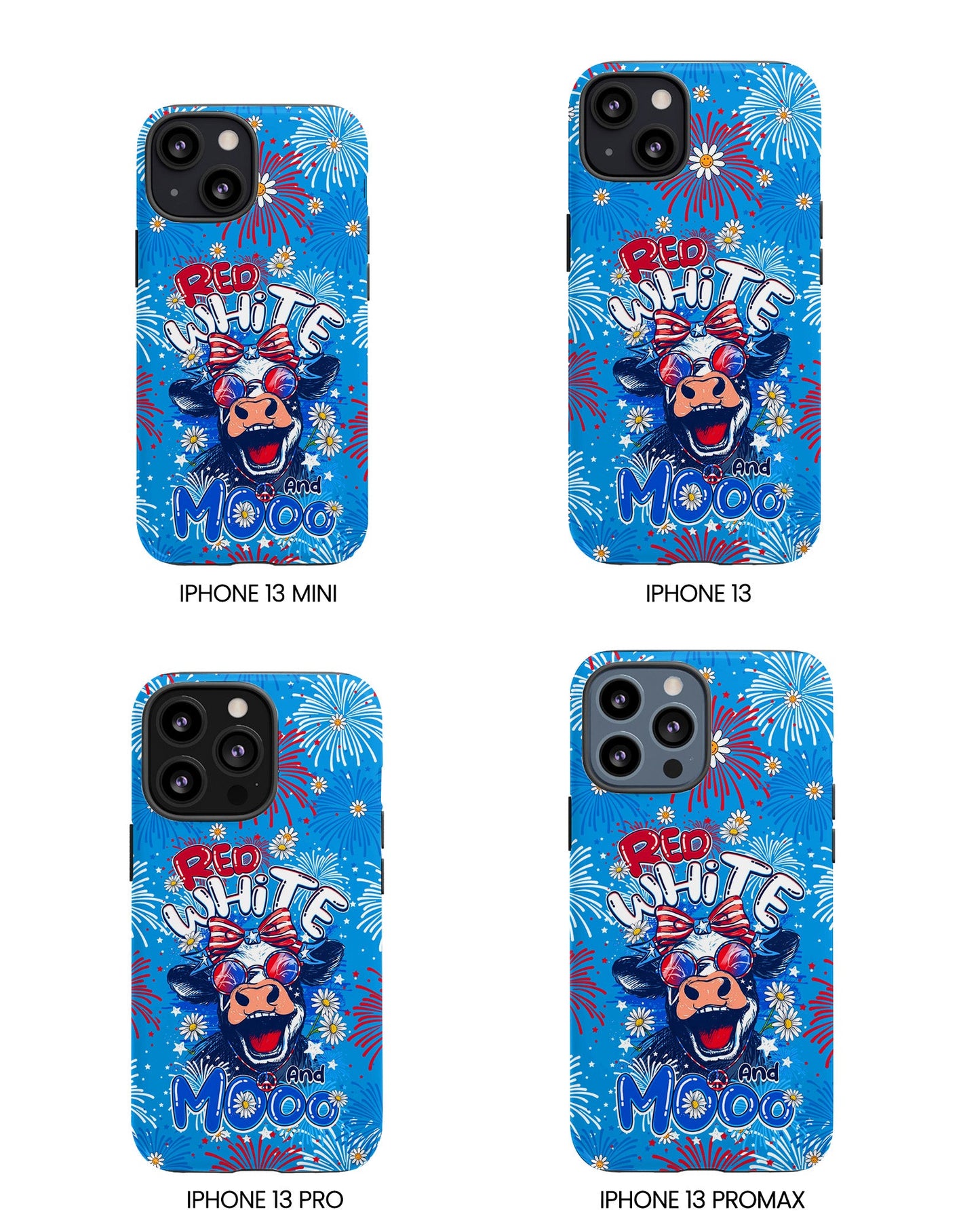 RED WHITE AND MOOO COW PHONE CASE - TY1306262