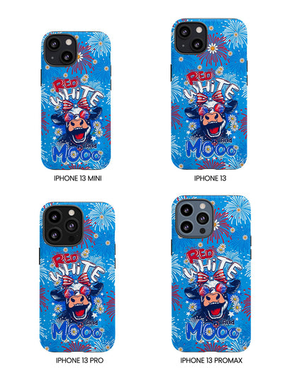 RED WHITE AND MOOO COW PHONE CASE - TY1306262