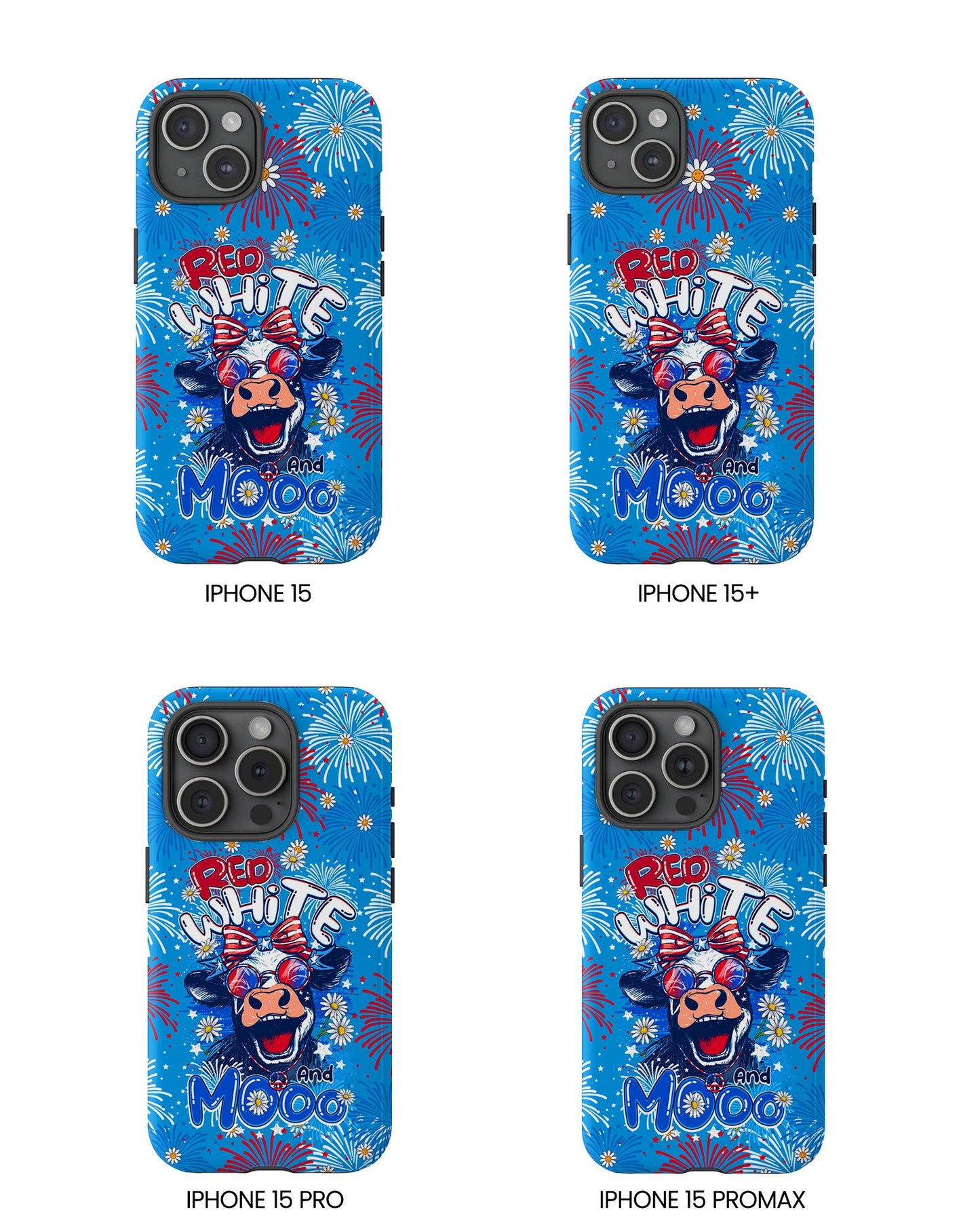 RED WHITE AND MOOO COW PHONE CASE - TY1306262