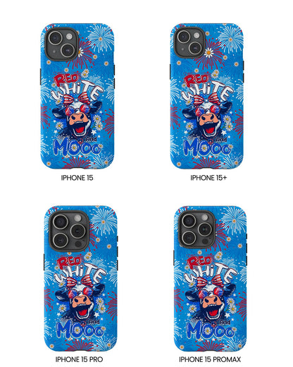 RED WHITE AND MOOO COW PHONE CASE - TY1306262