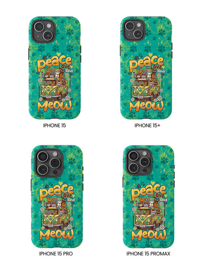 PEACE LOVE AND MEOW CATS PHONE CASE - TY0707263