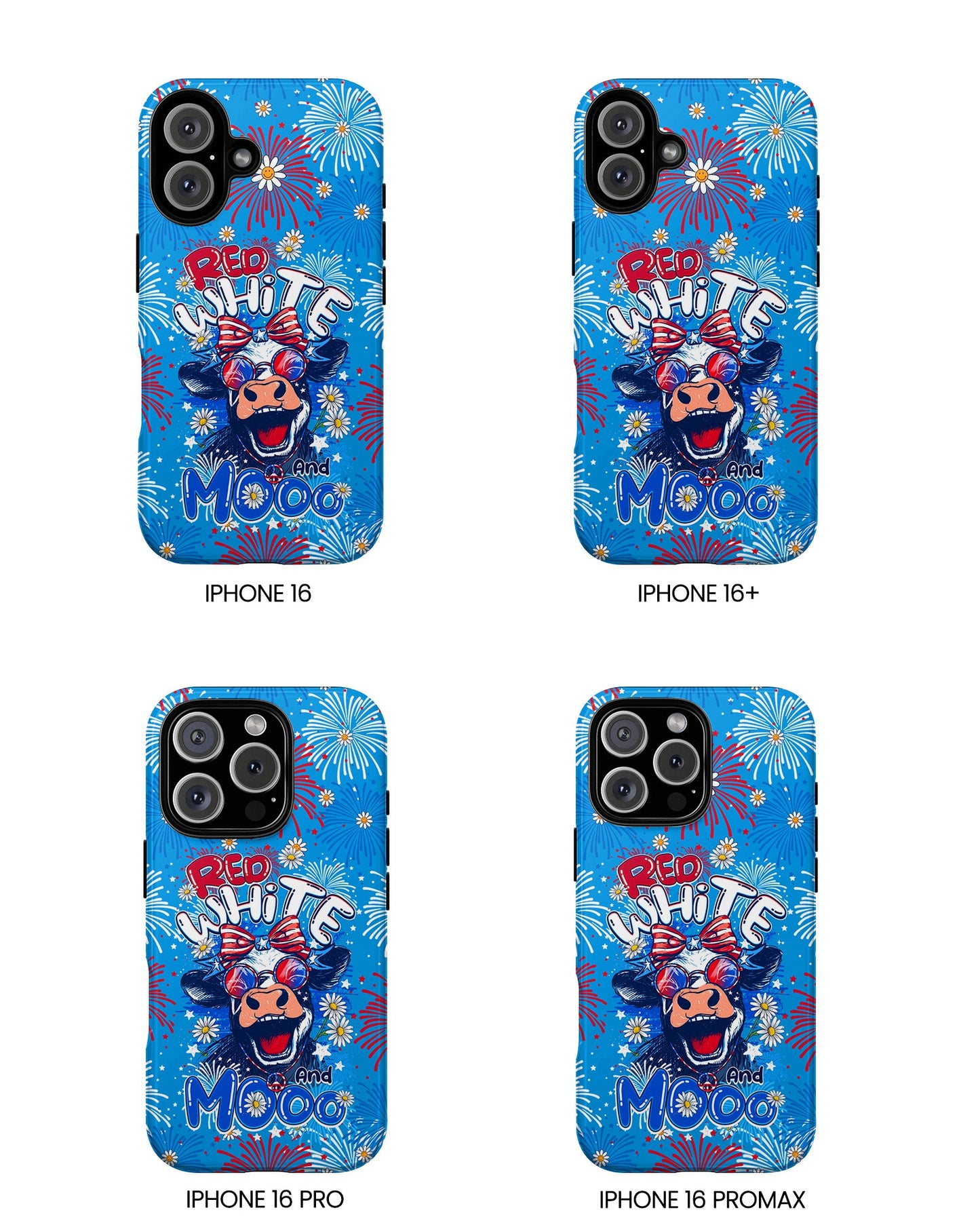 RED WHITE AND MOOO COW PHONE CASE - TY1306262