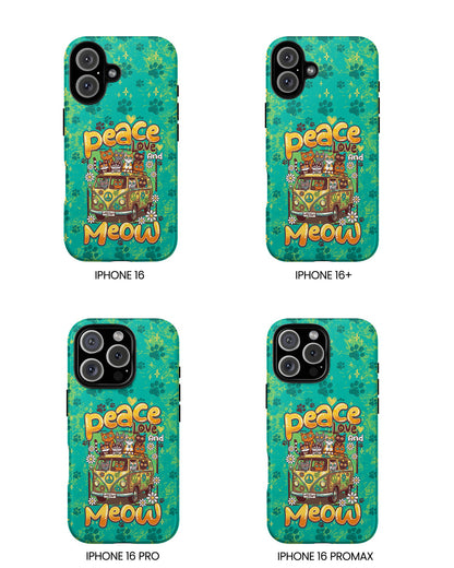 PEACE LOVE AND MEOW CATS PHONE CASE - TY0707263