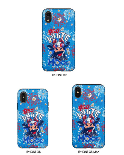 RED WHITE AND MOOO COW PHONE CASE - TY1306262
