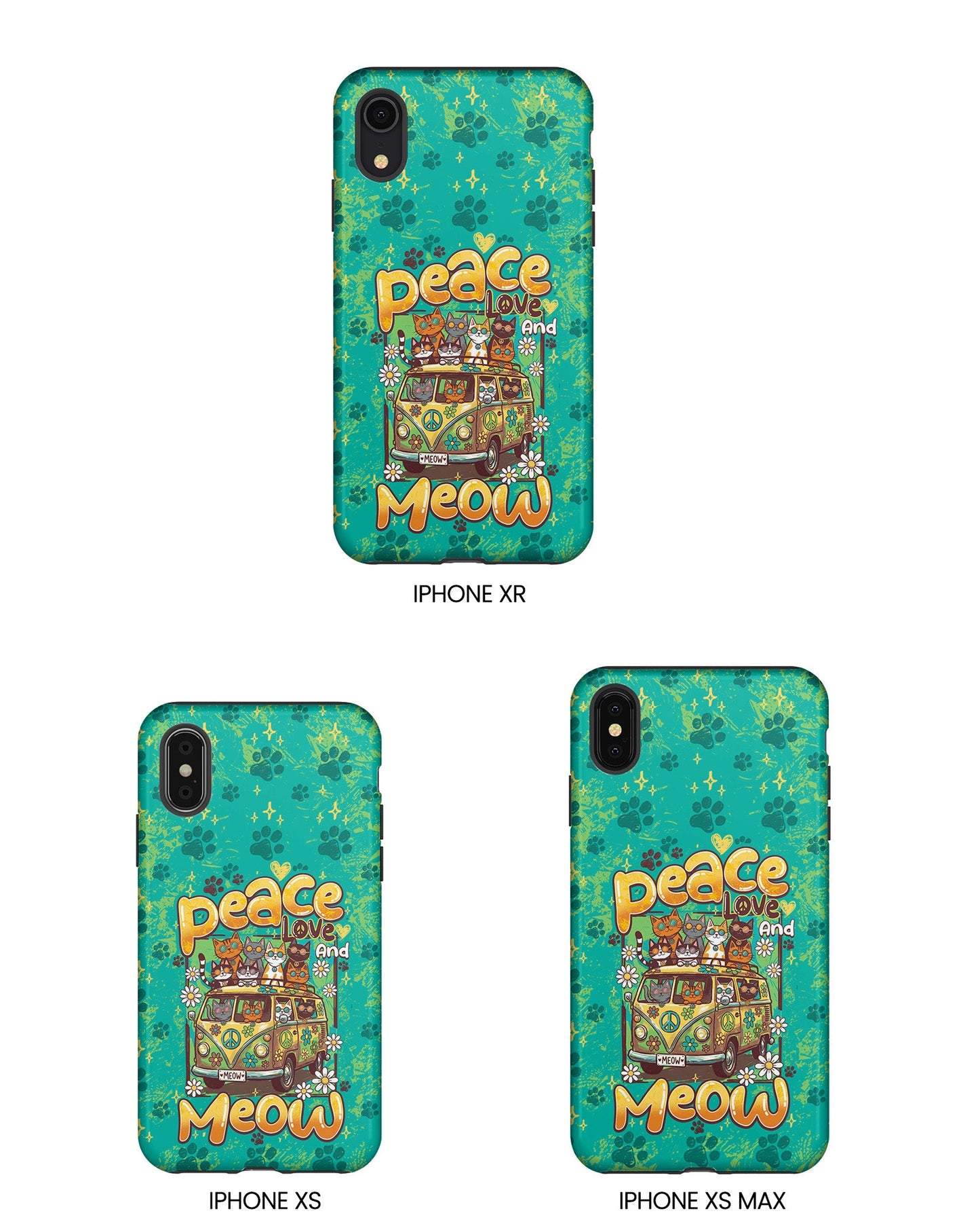PEACE LOVE AND MEOW CATS PHONE CASE - TY0707263